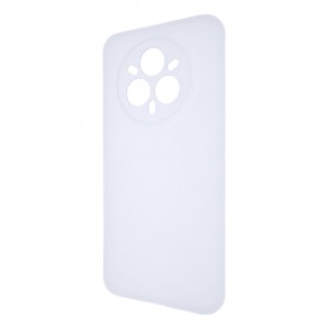 Силиконовый матовый полупрозрачный чехол для Realme 14 Pro Plus Белый