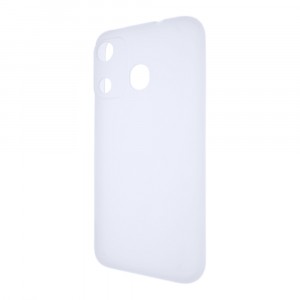 Силиконовый матовый полупрозрачный чехол для Itel A27 Белый