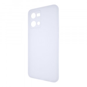 Силиконовый матовый полупрозрачный чехол для OPPO Reno7 Белый