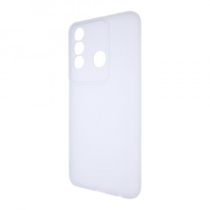 Силиконовый матовый полупрозрачный чехол для Itel Vision 3 Plus Белый