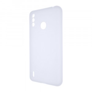 Силиконовый матовый полупрозрачный чехол для Itel A48 Белый