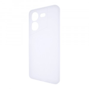 Силиконовый матовый полупрозрачный чехол для Tecno Pova 5 4G Белый