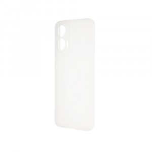 Силиконовый матовый полупрозрачный чехол для Motorola Moto G35 Белый