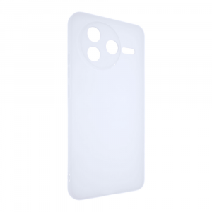 Силиконовый матовый полупрозрачный чехол для Poco F7 Pro Белый