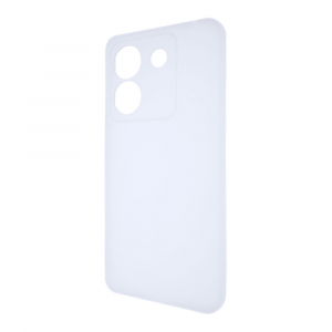 Силиконовый матовый полупрозрачный чехол для Poco M7 Pro 5G Белый