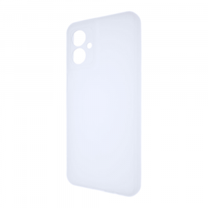 Силиконовый матовый полупрозрачный чехол для Motorola Moto G55 Белый