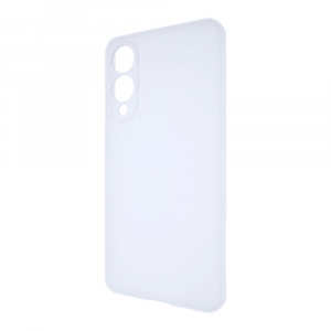 Силиконовый матовый полупрозрачный чехол для Samsung Galaxy S25 Edge Белый