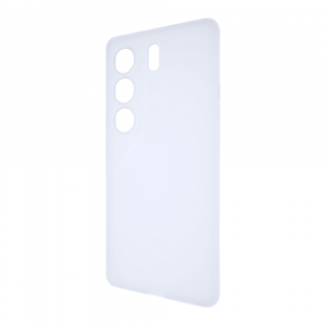 Силиконовый матовый полупрозрачный чехол для Tecno Camon 40 Белый
