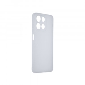 Силиконовый матовый полупрозрачный чехол для Motorola Moto G15 Белый