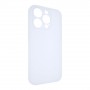 Силиконовый матовый полупрозрачный чехол для Iphone 15 Pro, цвет Белый