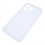 Силиконовый матовый полупрозрачный чехол для Iphone 15 Pro, цвет Белый