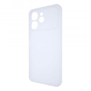 Силиконовый матовый полупрозрачный чехол для Tecno Spark 40 Белый