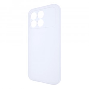 Силиконовый матовый полупрозрачный чехол для Poco F8 Pro Белый