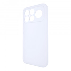 Силиконовый матовый полупрозрачный чехол для Poco F8 Ultra Белый