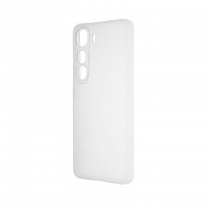 Силиконовый матовый полупрозрачный чехол для IQOO Z10 Lite Белый